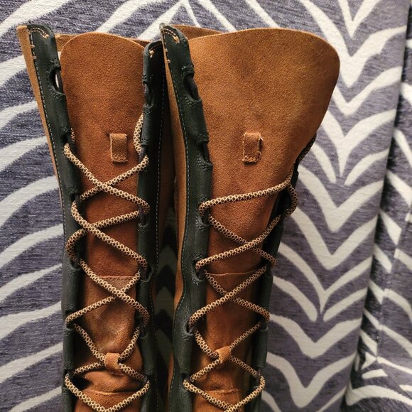 SOREL CATE THE GREAT WEDGE Tall ELK /BLACK • Winter SNOW RAIN BOOTS US SIZE 7 - Picture 5 of 16